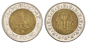 Египет 1 фунт 2008 сфинкс KM 940a биметалл 4673-842