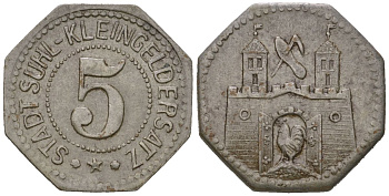 Зуль (Пруссия, Саксония) 5 пфеннингов ND Funck 528.4, Men18 30865.5 железо 4169-1159