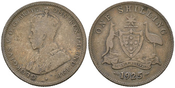 Австралия 1 шиллинг 1925 Георг V (1910-1936) KM 26 серебро 71-1645