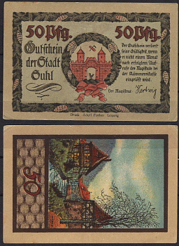 Германия, Зуль 50 пфеннигов ND (1914-1924) нотгельд бумага 7555-43-4-1