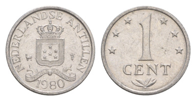 Нидерландские Антильские острова (Нидерландские Антилы) 1 цент 1980 Беатрикс (1980-2013) KM 8a алюминий UNC 4649-865