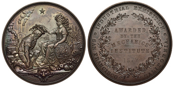 США медаль 1877 промышленная выставка в Сан-Франциско, 76,1 мм бронза 10-003-18