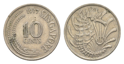 Сингапур 10 центов 1977 KM 3 медно-никель 4640-565