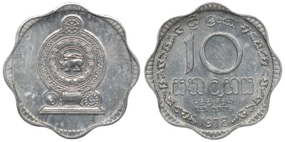 Шри-Ланка 10 центов 1978 KM 140 a алюминий 4118-417