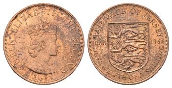 Джерси 1/12 шиллинга 1966 900 лет битве при Гастингсе KM 26 бронза aUNC 4661-113