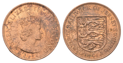 Джерси 1/12 шиллинга 1966 900 лет битве при Гастингсе KM 26 бронза aUNC 4661-113
