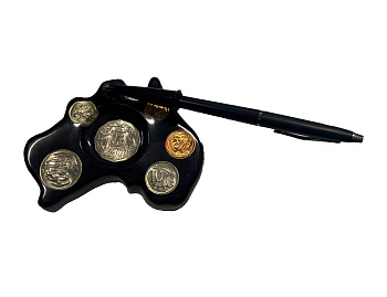 Австралия оригинальный набор из 6 монет  в виде подставки на стол под шариковую ручку      8-2-04-12