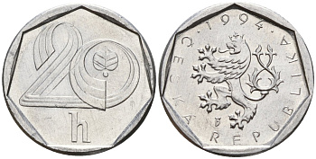 Словакия 20 геллеров 1994 b' KM 2.1 алюминий 4152-865