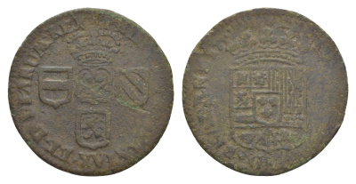 Испанские Нидерланды 1 лиард 1710 KM 2 медь 1522-1042