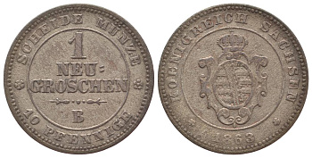 Саксония 1 грош 1863 В KM 1219 серебро 413-6135