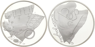 Чешская Республика 200 крон 2006 100 лет со дня рождения Ярослава Ежека (1906-1942) KM 85 серебро PROOF 01-345-21