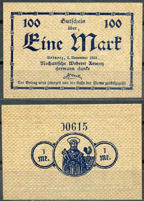 Германия 100 марок Heiners  бумага UNC (пресс) 8614-47-2-2