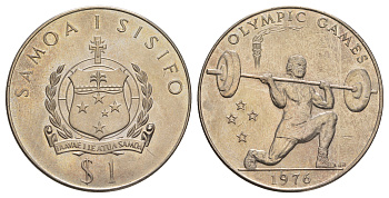 Самоа 1 тала 1976 XXI Летние Олимпийские игры 1976, Монреаль KM 22 медно-никель BU 4125-812