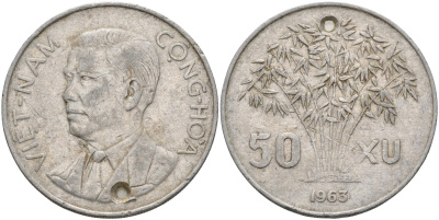 Южный Вьетнам 50 су 1963 KM 6 алюминий 4367-616