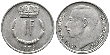 ЛЮКСЕМБУРГ 1 ФРАНК 1979 KM 55 медно-никель 4364-956