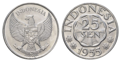 Индонезия 25 сен 1955 KM 11 алюминий UNC 4624-946