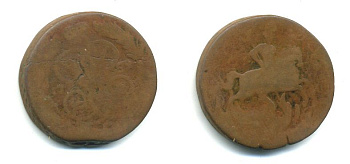 РОССИЯ 1 КОПЕЙКА 1759 медь 61-447