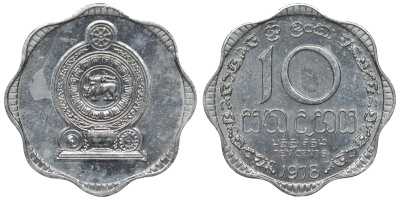 Шри-Ланка 10 центов 1978 KM 140 a алюминий 4118-831