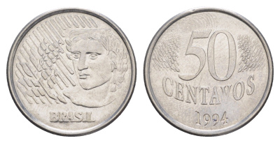 Бразилия 50 сентаво 1994 KM 635 нержавеющая сталь 4648-1213