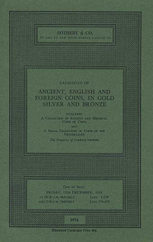 SOTHEBY & CO КАТАЛОГ АНТИЧНЫХ, АНГЛИЙСКИХ И ЗАРУБЕЖНЫХ МОНЕТ В ЗОЛОТЕ, СЕРЕБРЕ И БРОНЗЕ, ВКЛЮЧАЯ КОЛЛЕКЦИЮ АНТИЧНЫХ И СРЕДНЕВЕКОВЫХ МОНЕТ ОСТРОВА ХИОС И МАЛЕНЬКУЮ КОЛЛЕКЦИЮ НИДЕРЛАНДСКИХ МОНЕТ. РАЗЛИЧНЫЕ ВЛАДЕЛЬЦЫ 27376 SOTHEBY & CO, CATALOGUE OF ANCIENT,