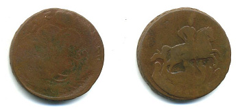 РОССИЯ 1 КОПЕЙКА 1759 медь 61-323