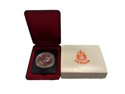 Канада 1 доллар 1978 XI игры содружества в Эдмонтоне, в оригинальном упаковке KM 121 серебро BU 1-4-2-16