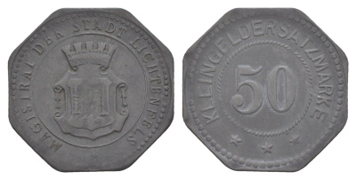 Лихтенфельс 50 пфеннигов ND Funck 295.3, Men05 15079.4, Men18 18919.4 цинк 4637-1152