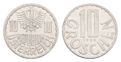 Австрия 10 грошей 1992 KM 2878 алюминий 4528-548