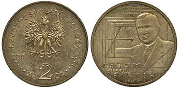 Польша 2 злотых 2012 MW, 120 лет со дня рождения Стефана Банаха (1892-1945) KM 817 нордик 111-611