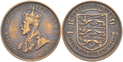 Джерси 1/12 шиллинга 1923 Георг V (1910-1936) KM 14 бронза 4517-1033