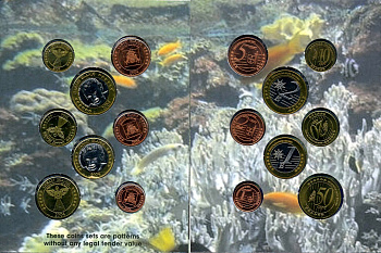 Канарские острова набор из 8 монет 2004 1 евроцент-2 евро, европробники, в оригинальном буклете UNC 00-00