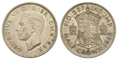 Великобритания 1/2 кроны 1942 Георг VI (1936-1952) KM 856, Spink 4080 серебро 4185-235