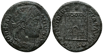 Римская Империя нуммий 324 - 325 Константин I Великий PROVIDENTIAE AVGG Сисция Very fine RIC 214 бронза 1073-6-44