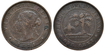 Канада, острова Принца Эдуарда 1 цент 1871 Виктория (1837-1901) KM 4 бронза    1518-342