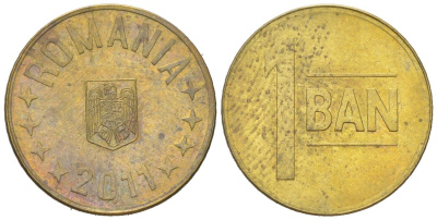 Румыния 1 бан 2011 KM 189 сталь плакировнная латунью 192-1064