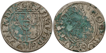 Польша 3 полкера (3 полторака - 1 крейцер) ND (1620-1627) Сигизмунд III Ваза (1587-1632) KM 41 серебро 4158-759