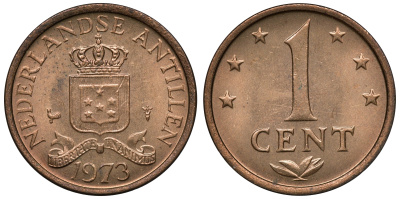 Нидерландские Антилы 1 цент 1973 Юлиана (1948-1980) KM 8 бронза UNC 4118-445