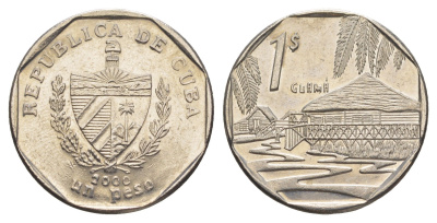 Куба 1 песо 2000 KM 579.2 сталь плакированная никелем 4637-1122