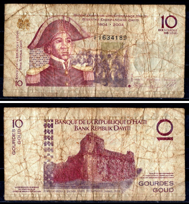 Гаити 10 гурд 2008 Pick 272c бумага 3295-46-2-1
