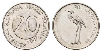 Словения 20 толаров 2004 KM 51 медно-никель 4703-135
