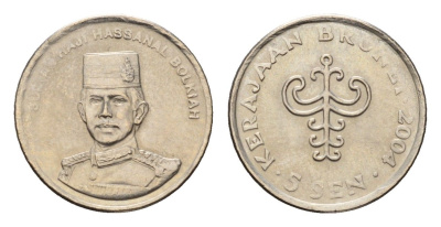 Бруней 5 сенов 2004 Хассанал Болкиах KM 35 медно-никель UNC 4679-723