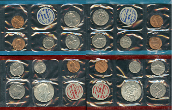 США официальные наборы из 10 монет и 2 жетонов монетного двора 1970 Джон Кеннеди, оригинальный конверт KM MS 124   UNC  1181-4-16