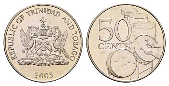 Тринидад и Тобаго 50 центов 2003 KM 33 медно-никель UNC 4671-855