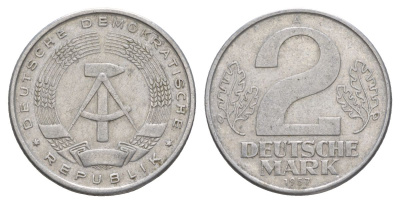 ГДР 2 марки 1957 KM 14 алюминий 4629-847