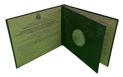 Сан-Марино 1000 лир 1979 объединенная Европа, буклет KM 89 серебро UNC 6-5-1-24