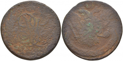 Россия 5 копеек 176? Елизавета Петровна (1741-1762) медь 02-038-34