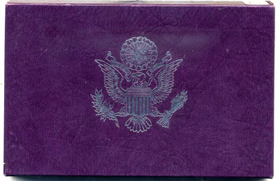 США официальный набор из 5 монет 1990 S, набор президентов, в пластике, оригинальная коробка, Кеннеди, с сертификатом PROOF 3-6-2-32