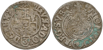 Польша, Эльбинг 3 полкера (3 полторака - 1 крейцер) 1632 Густав II Адольф (1621-1632) Kop 9602-9607 серебро 4160-234