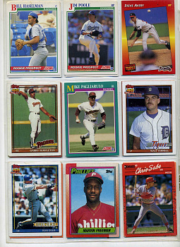 США КАРТОЧКИ БЕЙСБОЛЬНЫЕ 9 штук разных 7501-38