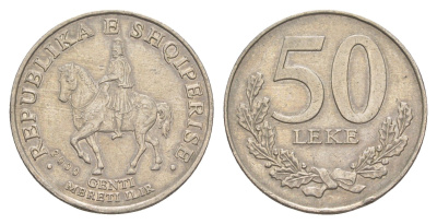 Албания 50 леков 2000 KM 79 медно-никель 4529-347